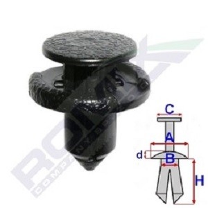 ROMIX Clip, enjoliveur C10077 Baguette Toyota UZN21_, KZN21_, GRN21_ C10077 ROMIX