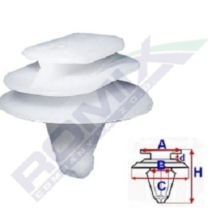 ROMIX Clip, list C10098 TALBOT Simca 1000 Dörrlister ROMIX C10098