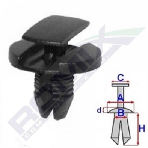 ROMIX Spreizniet C60151 C60151 Stoßstangenhalter PEUGEOT 504 ROMIX kaufen