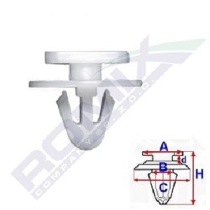 ROMIX Príchytka ozdobnej / ochran. liżty C60317 ROMIX C60317 Ozdobná ochranná liżta dverí Opel Kadett C Sedan originálne cena