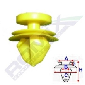 ROMIX Clip, listwa ochronna C60337 ROMIX C60337 Drzwi PEUGEOT 206 CC (2D)