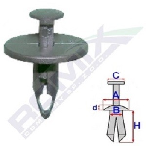 ROMIX Clip, enjoliveur C60339 Ford S-MAX Baguette de porte ROMIX C60339