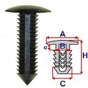 Clip, sier- / beschermingslijst ROMIX C60374 ROMIX C60374 Achtersierlijst PEUGEOT 106 2002