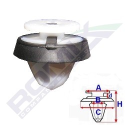 ROMIX Clips, side- / beskyttelseslister C60438 ROMIX C60438 Clips, side- / beskyttelseslister