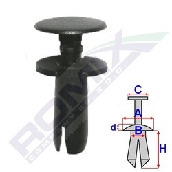 ROMIX Clip, list C60450 Byta Dörrlister Toyota 4runner UZN210 kostnad ROMIX C60450