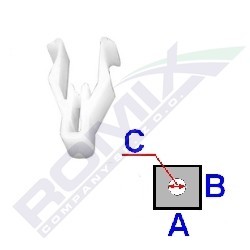 ROMIX Klips, pynte- / beskyttelseslist C60512 ROMIX C60512 Dørlister HONDA Acty III Minibuss billige