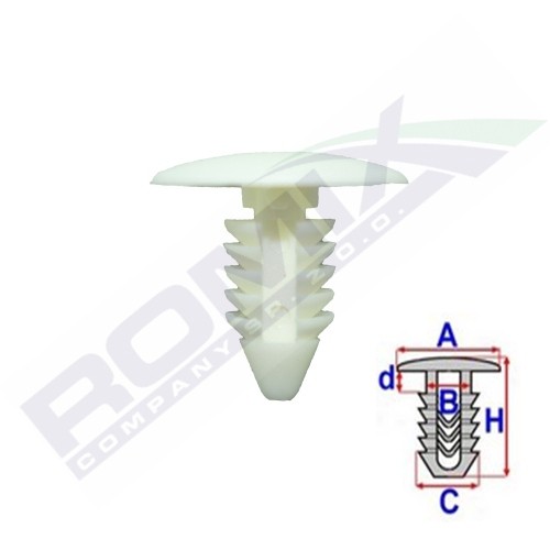 ROMIX Clip C70180 Clip ROMIX C70180 pièces détachées CHEVROLET Sail Berline 2018 d'origine