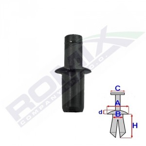 ROMIX Nagl C70186 Støtfanger holder Mercedes-Benz 904 C70186 ROMIX