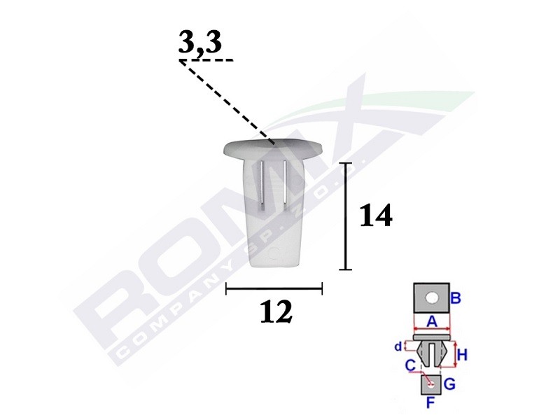 Clip, sier- / beschermingslijst ROMIX C70334 ROMIX C70334 Achtersierlijst BMW X1 2014