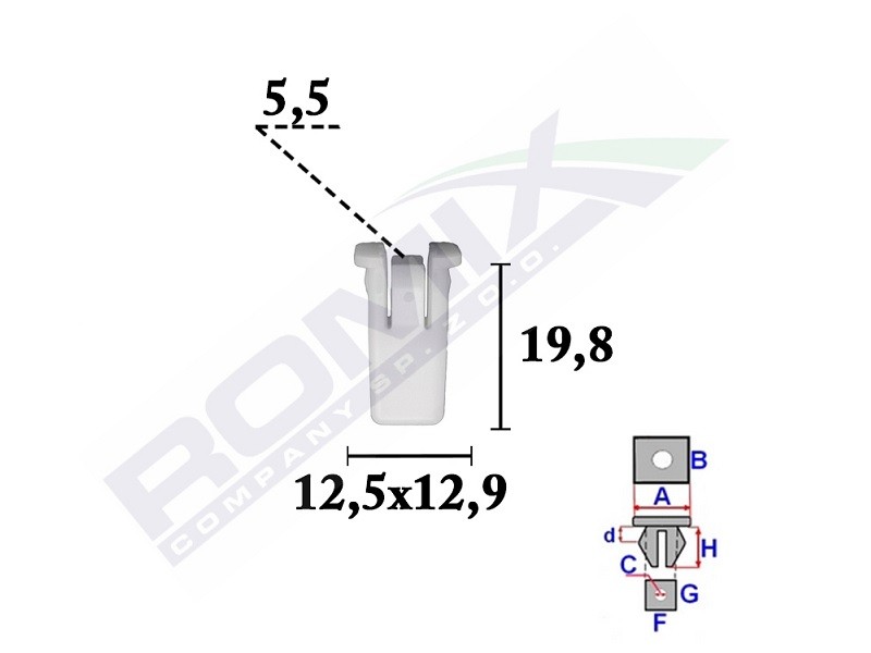 ROMIX Clip, list C70339 ROMIX C70339 Dörrlister HONDA CR-V original