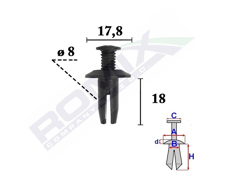 ROMIX Clip, Paraurti C70341 ROMIX C70341 costo Supporto paraurti FORD USA Mustang Mach-E originale
