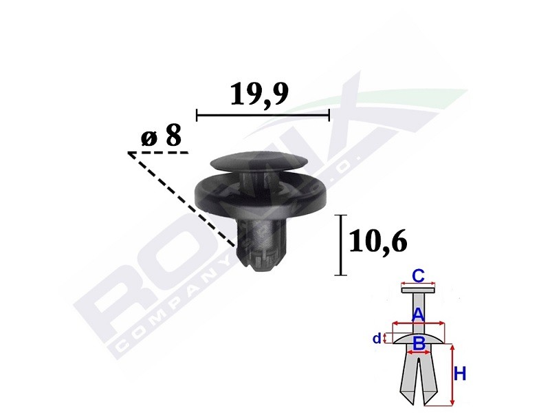ROMIX Clip, list C70358 C70358 ROMIX kromlister SUBARU LEGACY