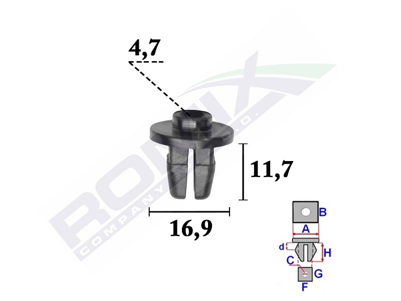 ROMIX Klips, pynte- / beskyttelseslist C70359 ROMIX C70359 Beskyttelseslist Toyota IQ AJ1 til en fordelagtig pris