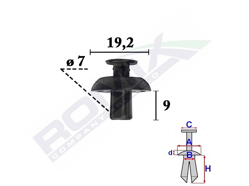ROMIX Príchytka ozdobnej / ochran. liżty C70361 ROMIX C70361 Ozdobná ochranná liżta dverí Nissan NOTE originálne