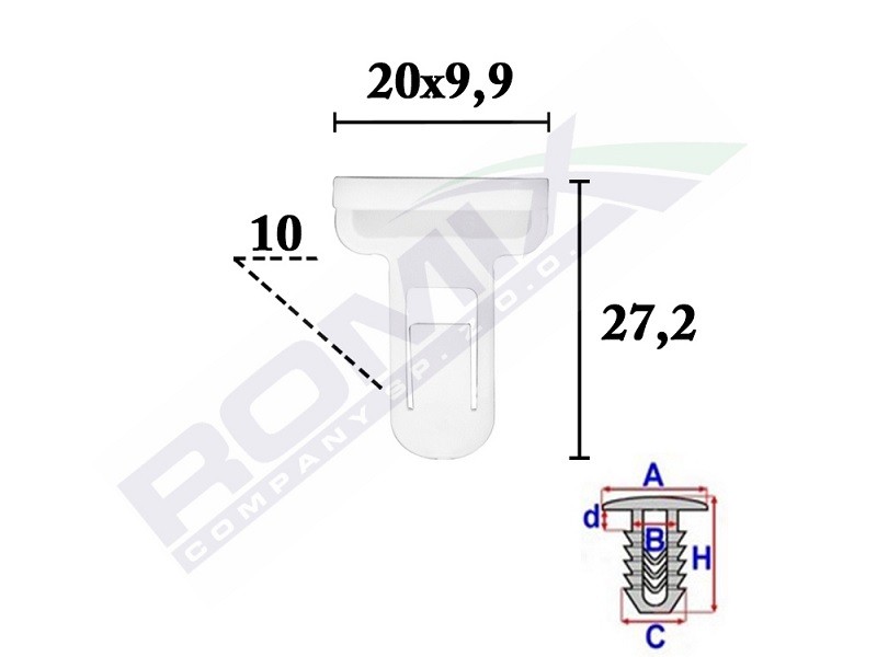 Κλιπ, διακοσμητική / προστατευτική λωρίδα ROMIX C70374 ROMIX C70374 Προστατευτικά προφυλακτήρων Toyota CAMRY 2025