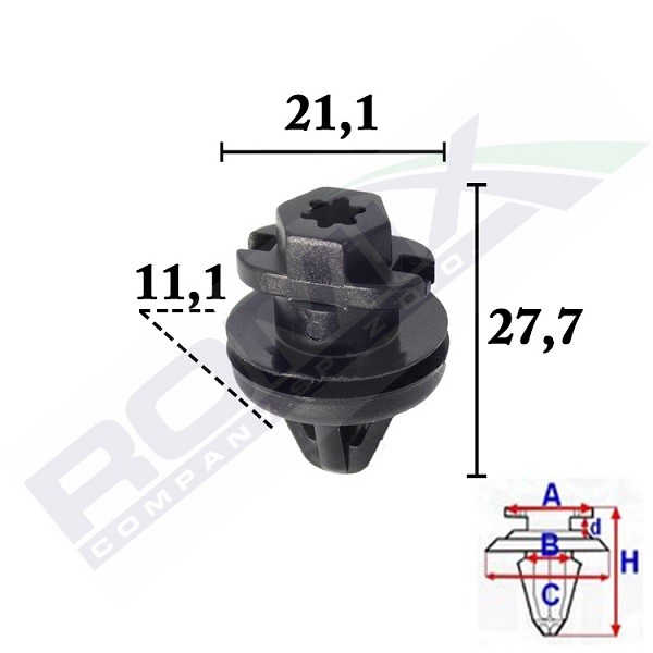 ROMIX Clip, enjoliveur C70539 C70539 Baguette ROMIX SEAT ALTEA