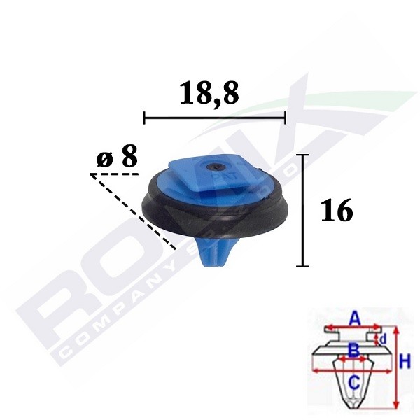 ROMIX Clip, list C70561 ROMIX C70561 dörrlister Jeep Cherokee KK pris