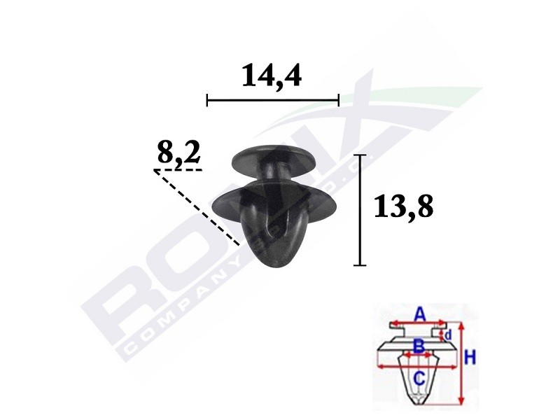 ROMIX Holdeklips, kupékledning C70577 ROMIX C70577 Støtfanger holder VOLVO Duett PV 445 Stasjonsvogn (P445) til en fordelagtig pris