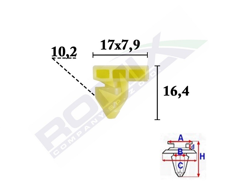 ROMIX Clips, side- / beskyttelseslister C70589 C70589 Beskyttelsesliste NISSAN 350 Z ROMIX