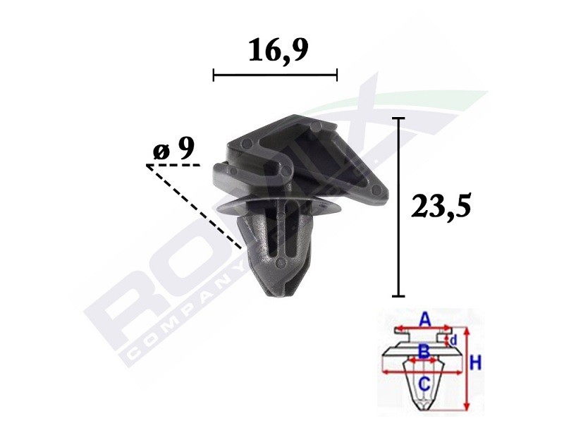 ROMIX Clip, list C70616 ROMIX C70616 Dörrlister HONDA CR-V original