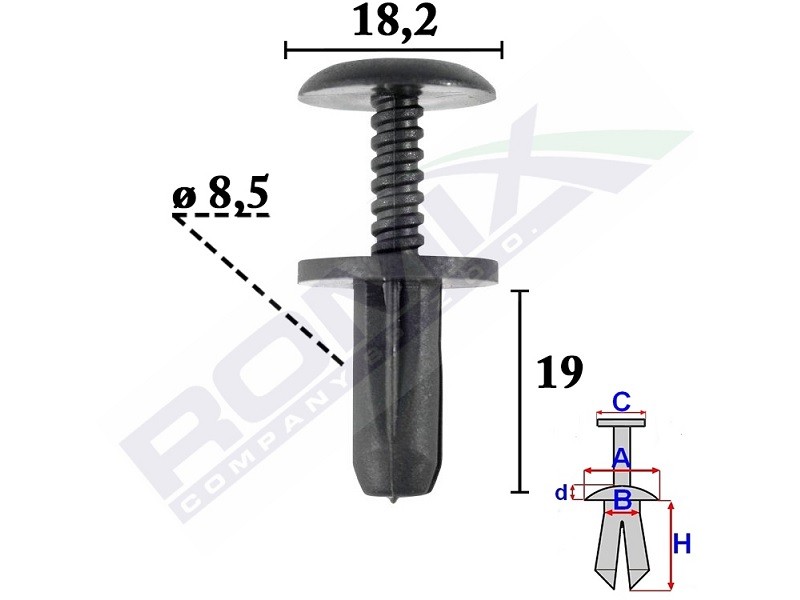 ROMIX Clip, list C70625 Byta Dörrlister TALBOT Simca 1000 kostnad ROMIX C70625