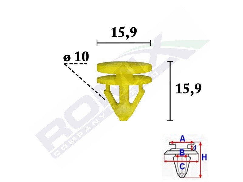 ROMIX Clip, Fregio / Modanatura protettiva C70627 ROMIX C70627 Modanatura cofano Volvo 260 originali