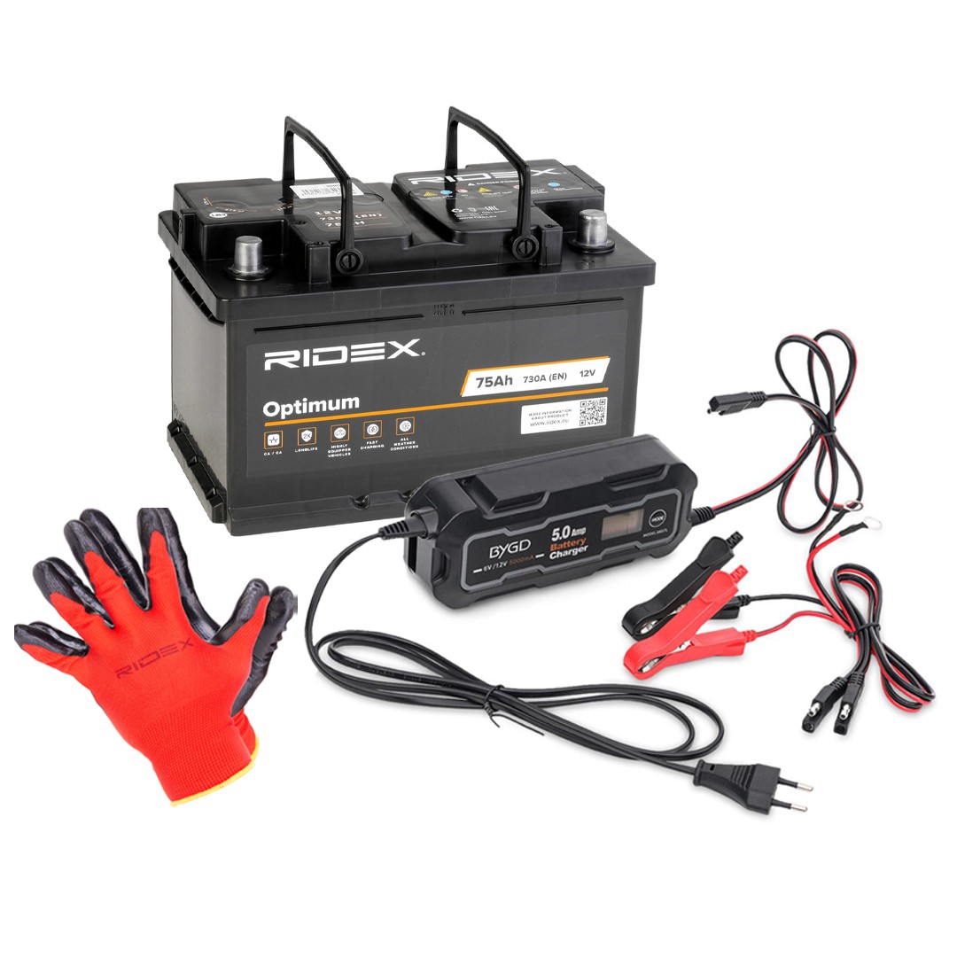 RIDEX Startbatteri 1S0299 Bilbatteri RIDEX Mazda 323 1S0299