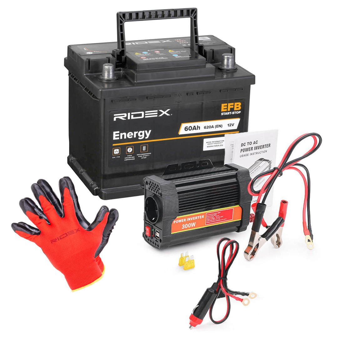 RIDEX Startbatteri 1S0309 RIDEX Bilbatteri JEEP 1S0309