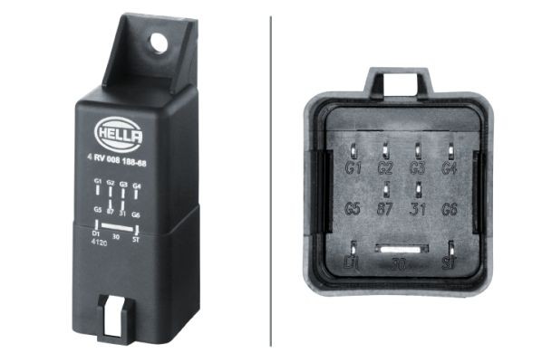 HELLA Vadības bloks, Kvēlsveces darbības laiks 4RV 008 188-681 cena Kvēlsveču relejs Honda RD_ 4RV 008 188-681 HELLA