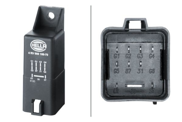 HELLA Control Unit, glow plug system 4RV 008 188-701 4RV 008 188-701 HELLA glow plug relay for CITROЁN BERLINGO
