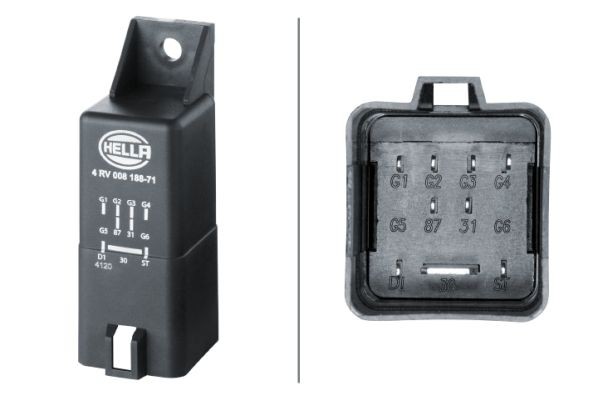 HELLA Vadības bloks, Kvēlsveces darbības laiks 4RV 008 188-711 HELLA 4RV008188-711 Kvēlsveču relejs Vauxhall CROSSLAND X orģinālās