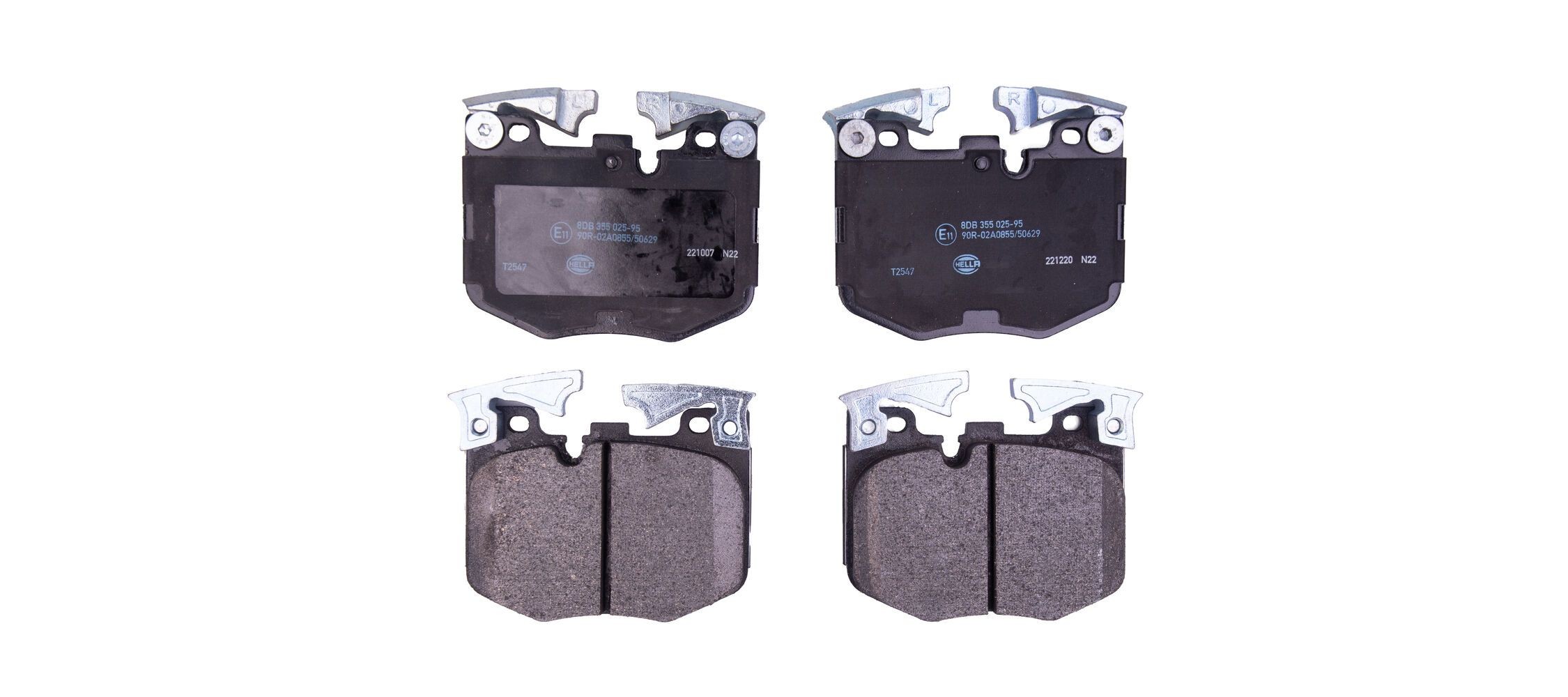 HELLA Brake pad set 8DB 355 025-951 Toyota RAV4 HELLA brake pads 8DB355025951