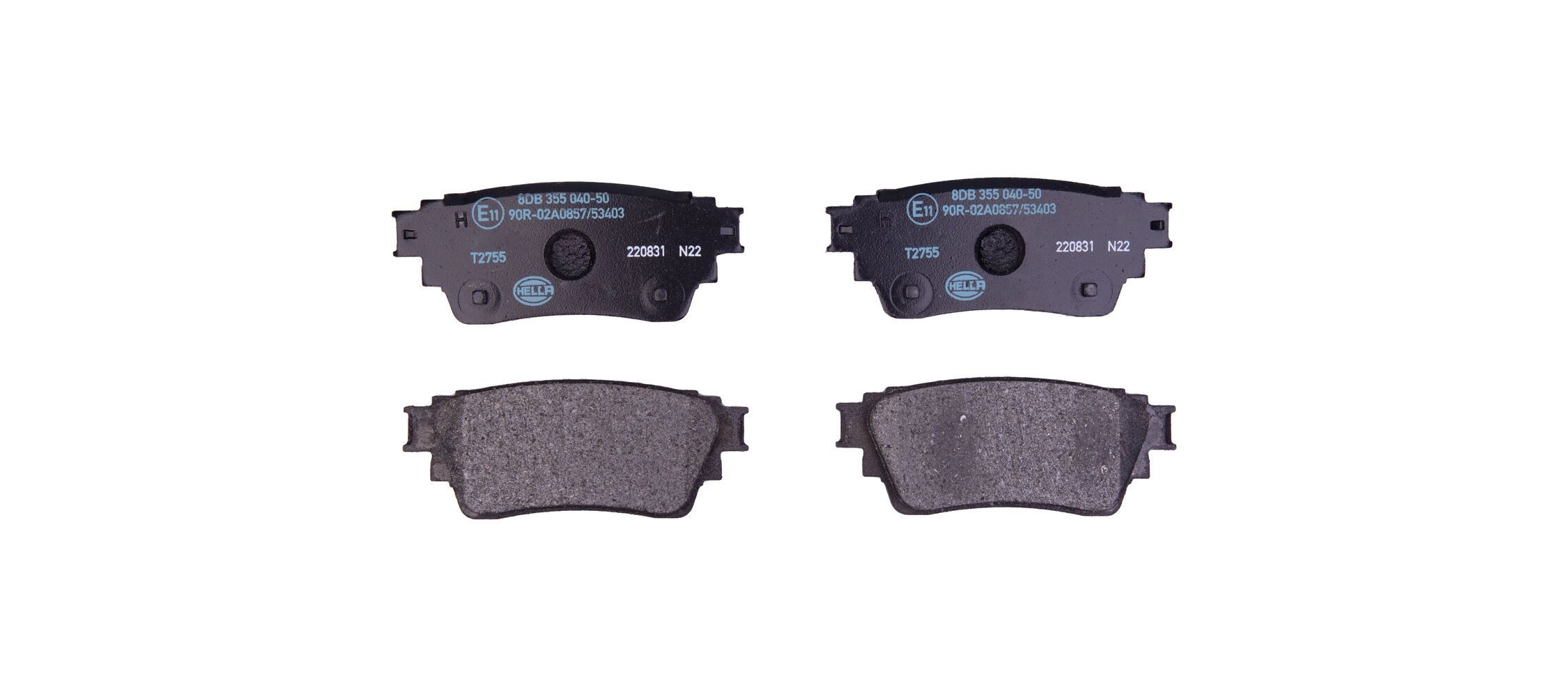 HELLA Piduriklotsid 8DB 355 040-501 8DB 355 040-501 Sport piduriklotsid MITSUBISHI SPACE STAR HELLA