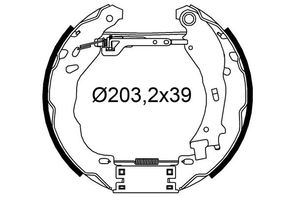 VALEO Bremsesko sett 554910 554910 Trommelbremser VALEO OPEL ADAM