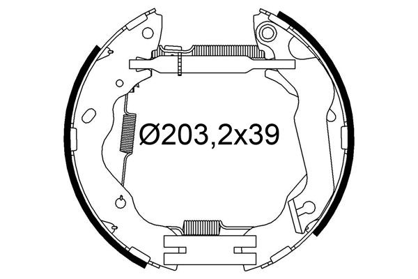 VALEO Bremsebakkesæt 554912 Bremsebakker VALEO Hyundai COUPE 554912