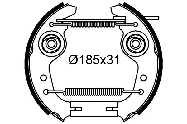 VALEO Remschoenset 554921 554921 Trommelrem VALEO FIAT MULTIPLA