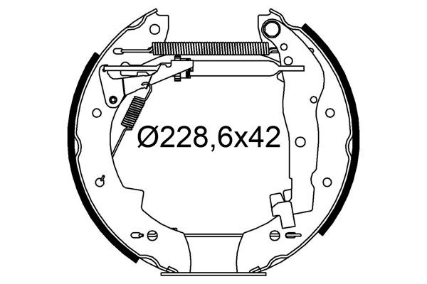 VALEO Remmenset, trommelrem 554927 Remschijf, trommelrem JAGUAR VALEO 554927