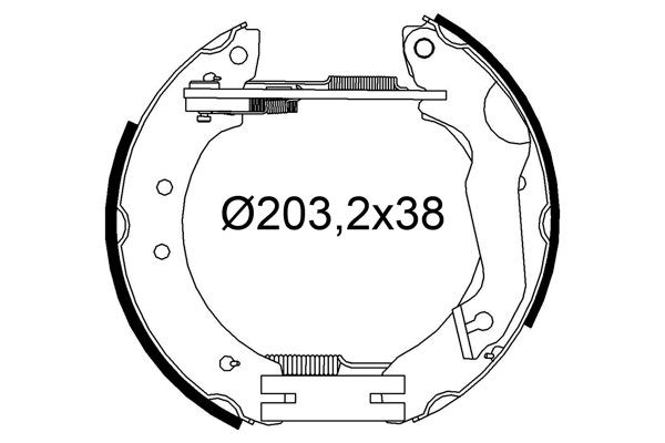 VALEO Sada brzdových čeľustí 554938 Brzdové čeluste VALEO Ford TRANSIT COURIER 554938