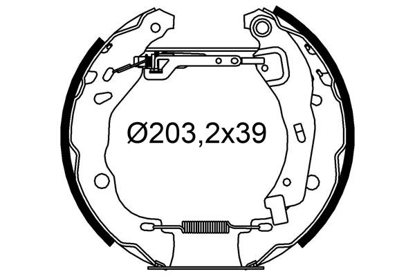VALEO Sada bŕzd, Bubnová brzda 554950 554950 Sada bŕzd, bubnová brzda NISSAN TERRANO VALEO