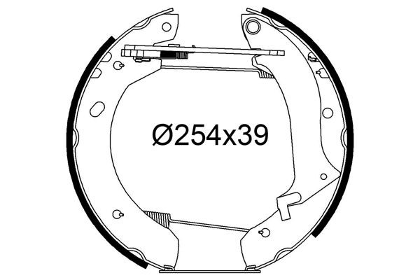VALEO Piduriklotside komplekt 554962 VALEO 554962 Trummelpiduriklotsid Toyota PROACE originaal