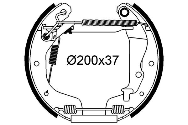 VALEO Sada brzdových čeľustí 554966 554966 Bubnové brzdy CHEVROLET EPICA VALEO