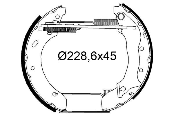 Bremsesko sett VALEO 554973 VALEO 554973: Bremsesko Ford MONDEO 2000