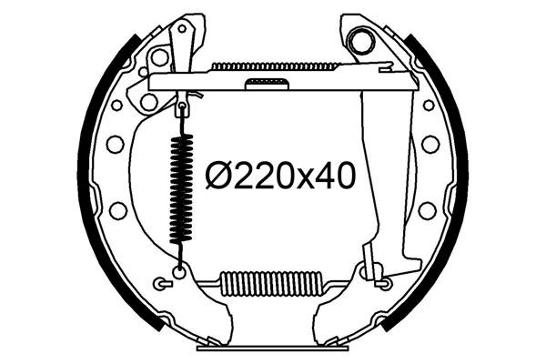 VALEO Piduriklotside komplekt 554978 554978 Trummelpidur Volkswagen GOLF VALEO