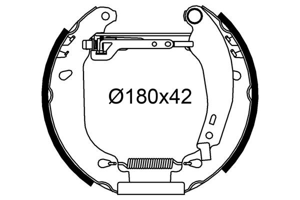 VALEO Piduriklotside komplekt 554979 Trummelpidur VALEO CLIO 554979 odav