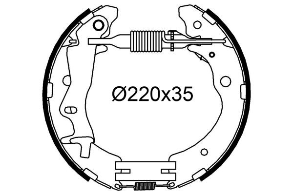 VALEO Bromsbacksats 554982 554982 VALEO trumbroms HONDA FR-V