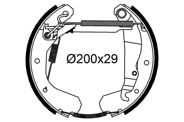 VALEO Bremsesko sett 554983 554983 Trommelbremser OPEL ADAM VALEO