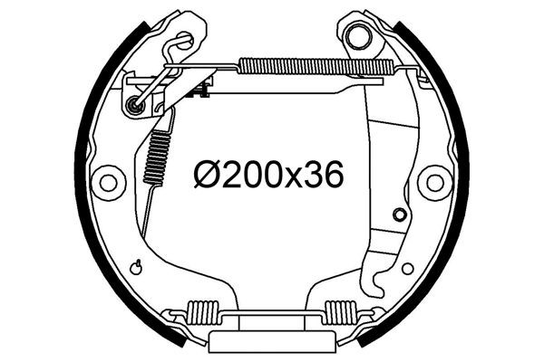 VALEO Piduriklotside komplekt 554986 554986 Trummelpidur CHEVROLET EPICA VALEO