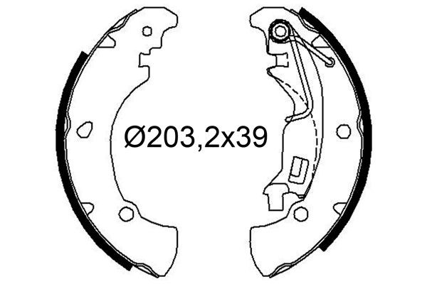 VALEO Sada brzdových čeľustí 564250 564250 Brzdové čeluste FIAT FULLBACK VALEO