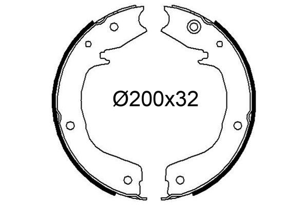 VALEO Piduriklotside komplekt 564256 564256 Trummelpiduriklotsid VALEO SSANGYONG TIVOLI