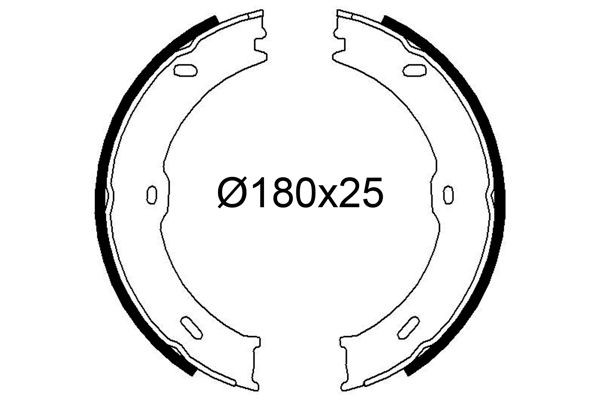VALEO Remschoenset 564267 Mercedes-Benz HECKFLOSSE Trommelrem VALEO 564267